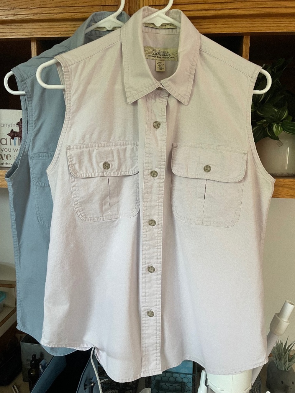 Two Cabela's Sleeveless Shirts, Ladies Size M, Great Condition!